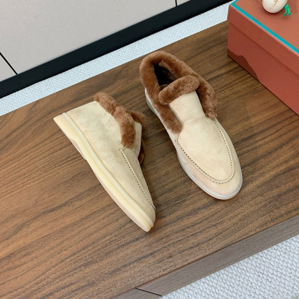 LP Open Walk Chukka Boot Beige Suede Lamb Fur