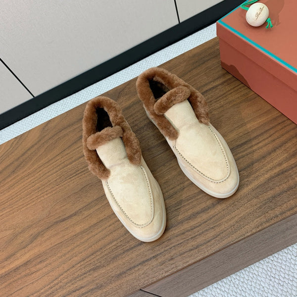 LP Open Walk Chukka Boot Beige Suede Lamb Fur