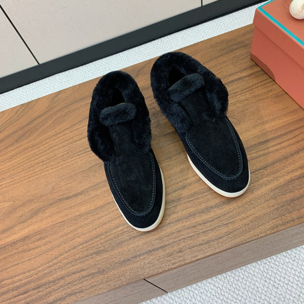 LP Open Walk Chukka Boot Black Suede Lamb Fur