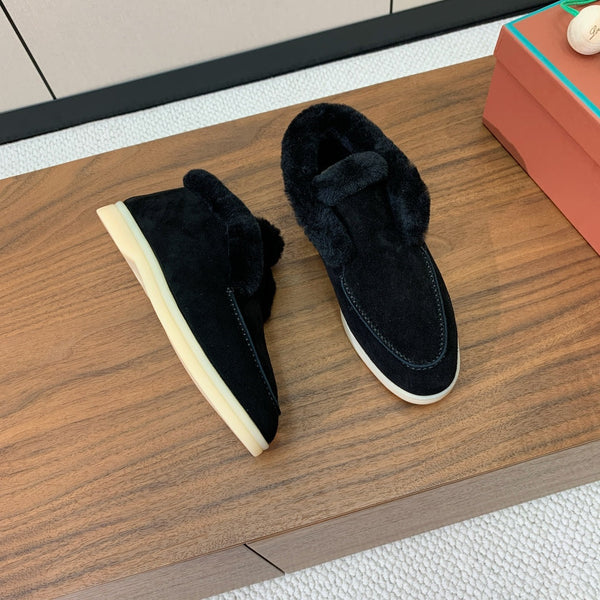 LP Open Walk Chukka Boot Black Suede Lamb Fur