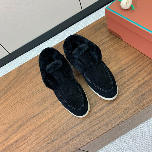 LP Open Walk Chukka Boot Black Suede Lamb Fur