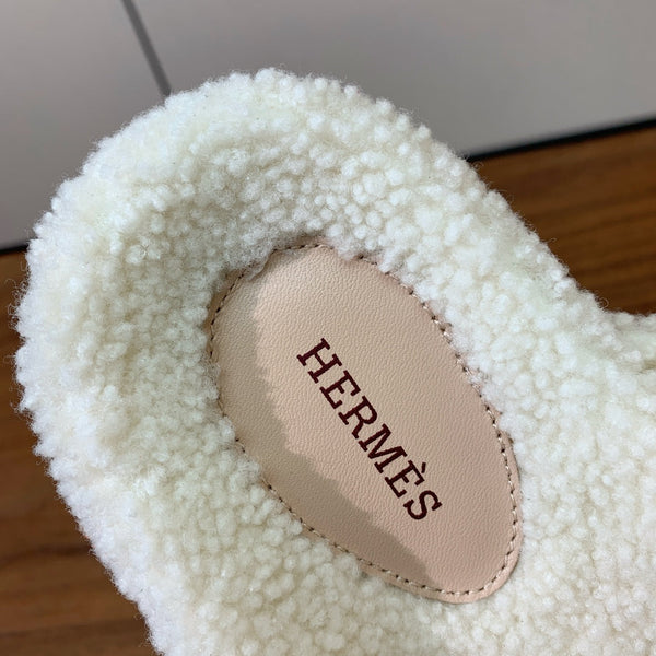 HM Chypre Sandal In Army Green Mix Pink Fleece And Suede 984192