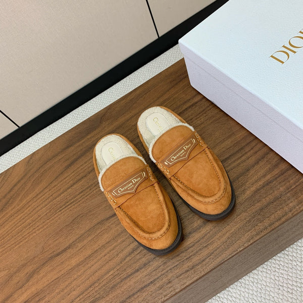 CD Dior Boy Mule Beige Suede Goatskin