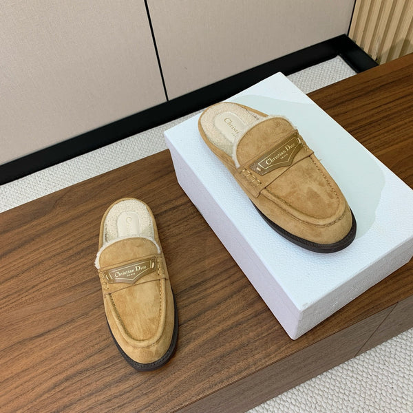 CD Dior Boy Mule Beige Suede Goatskin