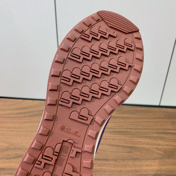 LP Week-end Walk Sneakers In Purple Mix Black Denim With Wool Fleece Lining 984279