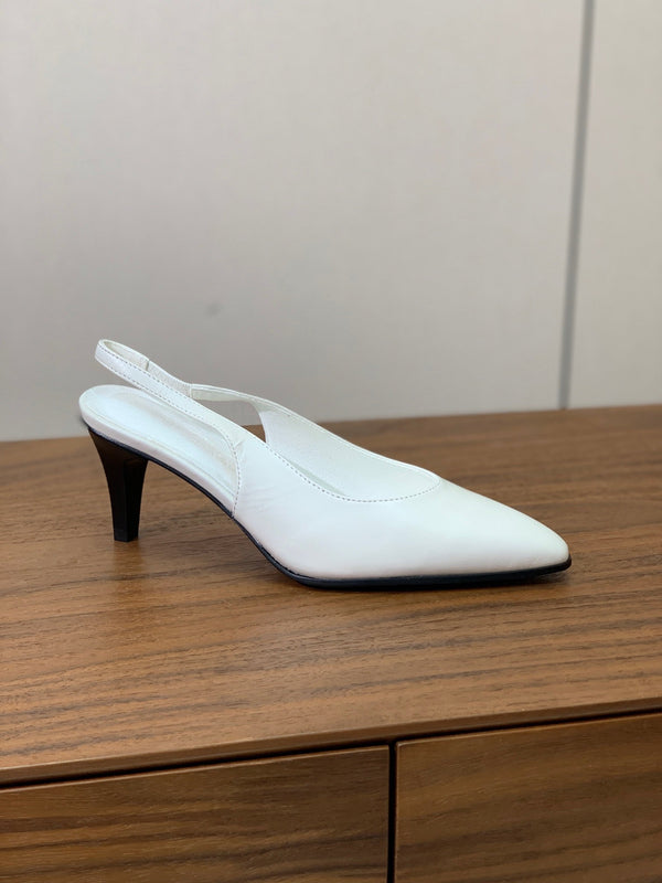 LP Rebecca Slingbacks 50mm In White Cowhide 984364