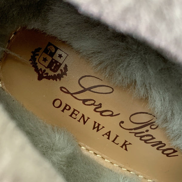 LP Open Walk Ankle Boot In Grey Blue Suede With Wool Fleece Lining 984276