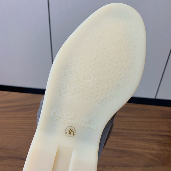 LP Open Walk Ankle Boot In Grey Blue Suede With Wool Fleece Lining 984276