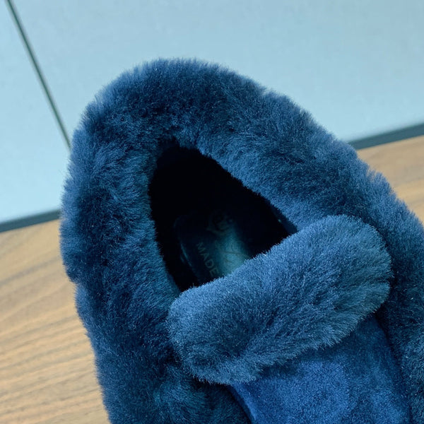 LP Open Walk Ankle Boot In Navy Blue Suede With Wool Fleece Lining  984275