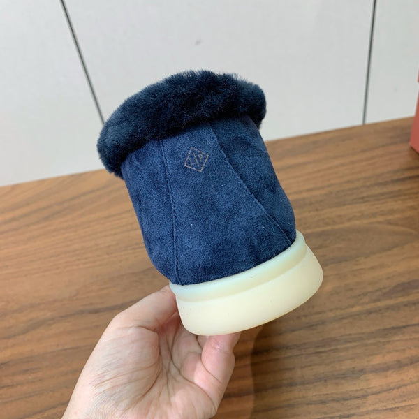 LP Open Walk Ankle Boot In Navy Blue Suede With Wool Fleece Lining  984275