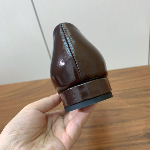 LP Rebecca Ballet Flats In Brown Patent Cowhide 474776