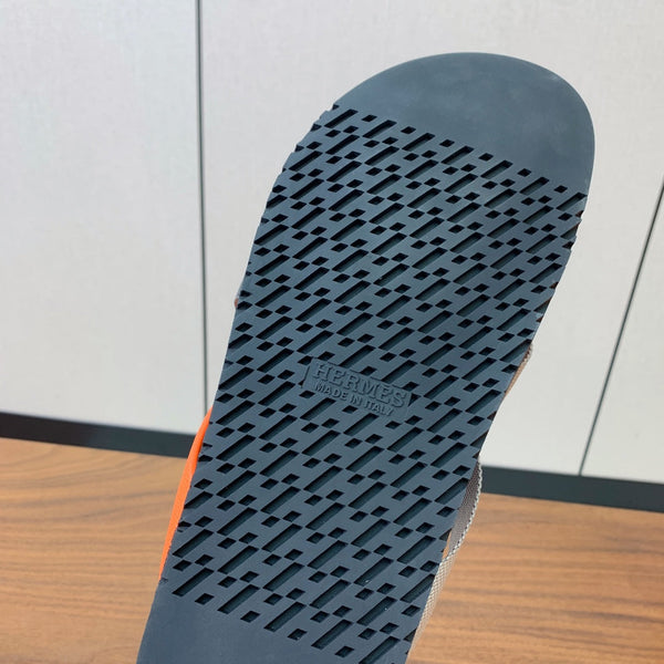 HM Kazimir Sandal Orange mix Gray Canvas Calfskin 293995