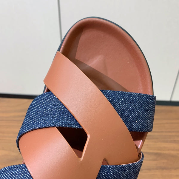 Sandalo HM Kazimir Denim Marrone Pelle di vitello 294001