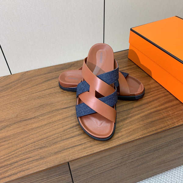 Sandalo HM Kazimir Denim Marrone Pelle di vitello 294001