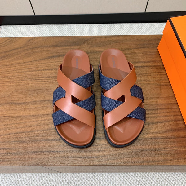 Sandalo HM Kazimir Denim Marrone Pelle di vitello 294001