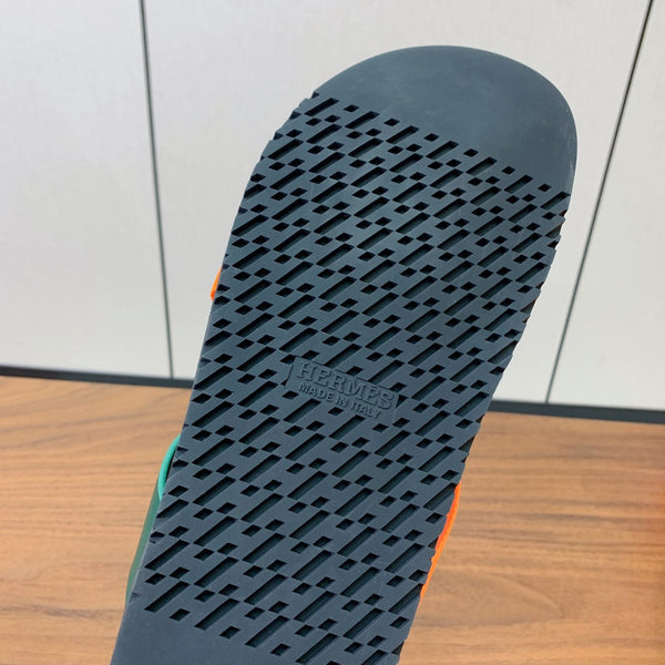 Sandalo HM Kazimir in pelle di vitello verde e arancione 294007