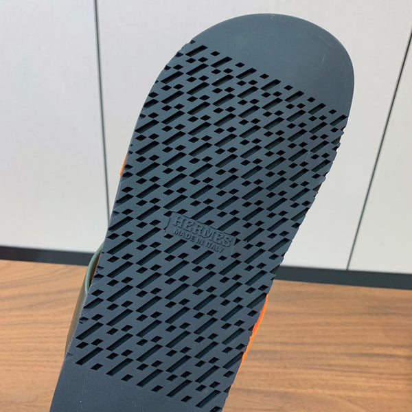 HM Kazimir Sandal Army Green Orange Frabic Calfskin 294010