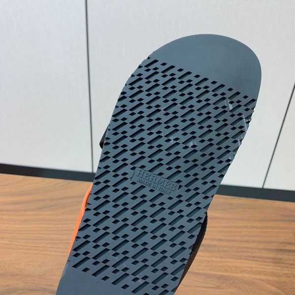 HM Kazimir Sandal Orange Black Frabic Calfskin 294011