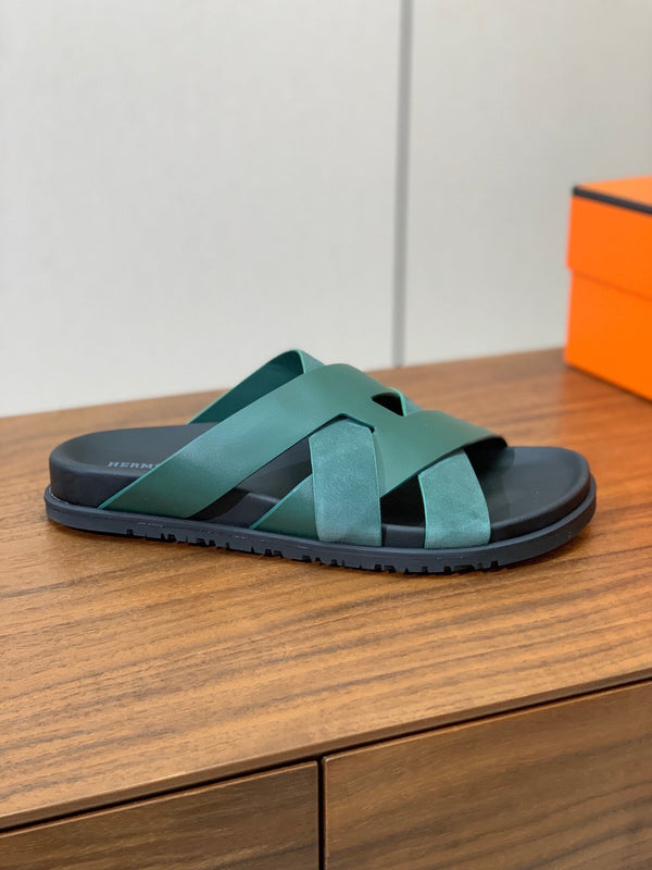 HM Kazimir Sandal Green Suede Calfskin 294028