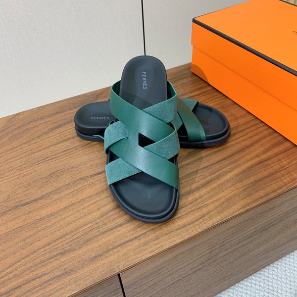 HM Kazimir Sandal Green Suede Calfskin 294028