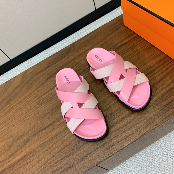 HM Kazimir Sandal Pink Farbic Calfskin 293983