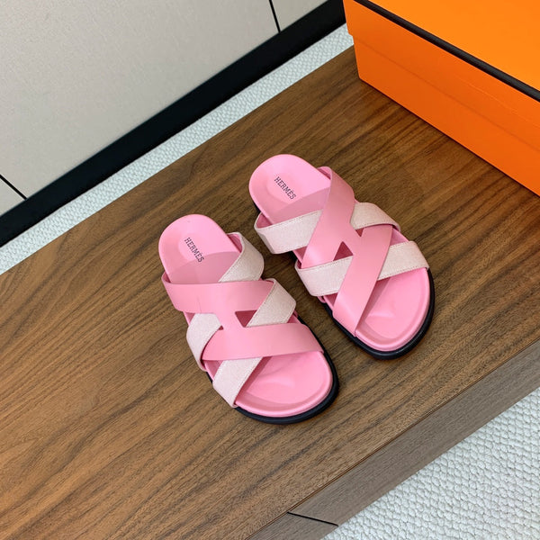 HM Kazimir Sandal Pink Farbic Calfskin 293983