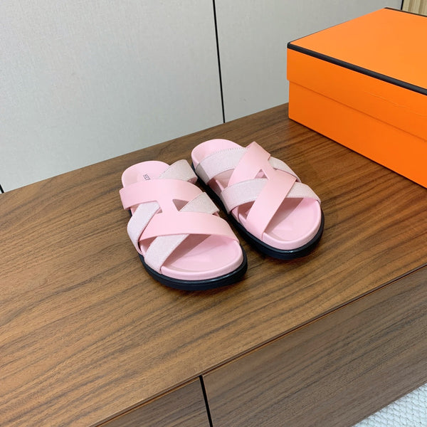 HM Kazimir Sandal Light Pink Farbic Calfskin 293985