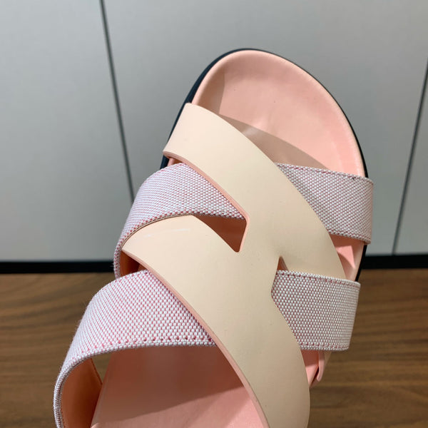 HM Kazimir Sandal Pale Pink Farbic Calfskin 293987