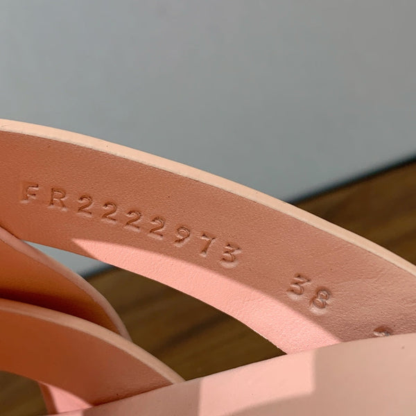 Sandalo HM Kazimir in pelle di vitello scamosciata rosa pallido 293991