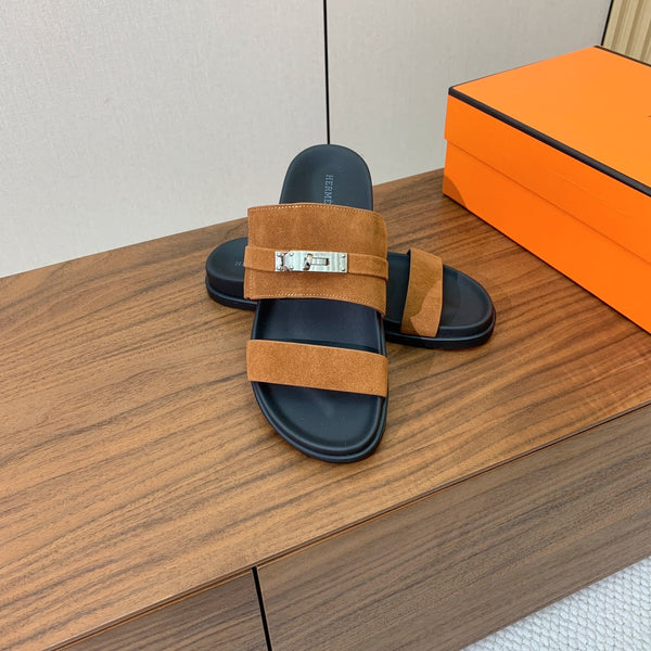 HM Jackson Sandal Brown Chocolate Suede Calfskin 294047