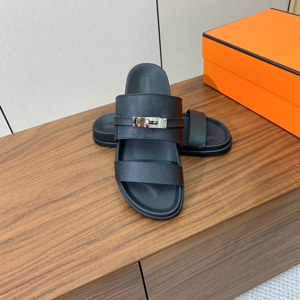 HM Jackson Sandal Black Cowhide 294063