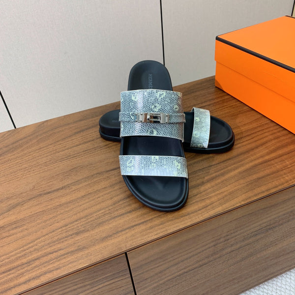 HM Jackson Sandal Gray Marble Cowhide 294064