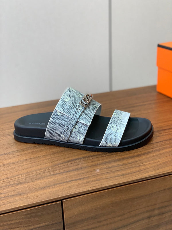 HM Jackson Sandal Gray Marble Cowhide 294064