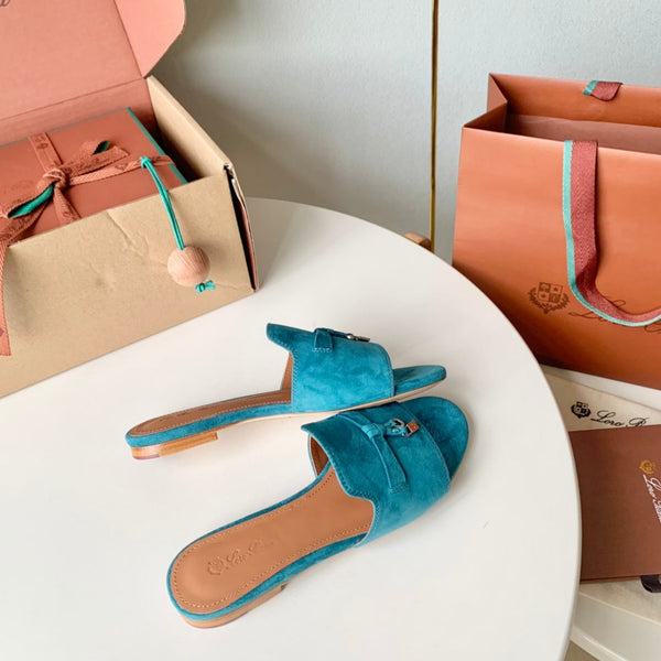 Sandali Summer Charms in pelle scamosciata blu