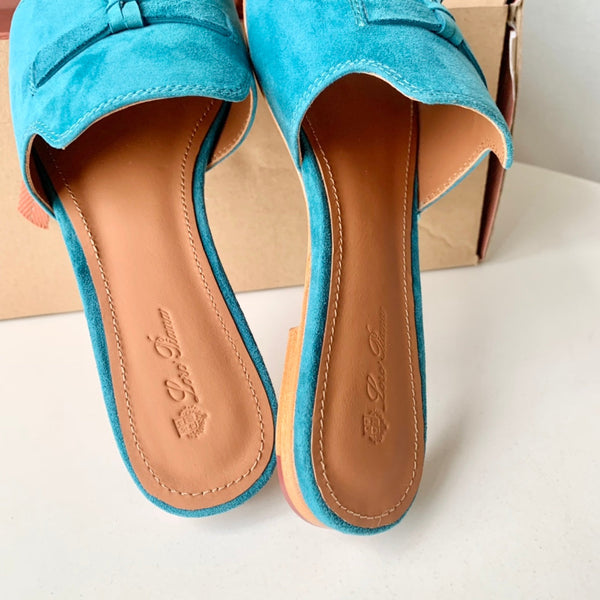 Sandali Summer Charms in pelle scamosciata blu