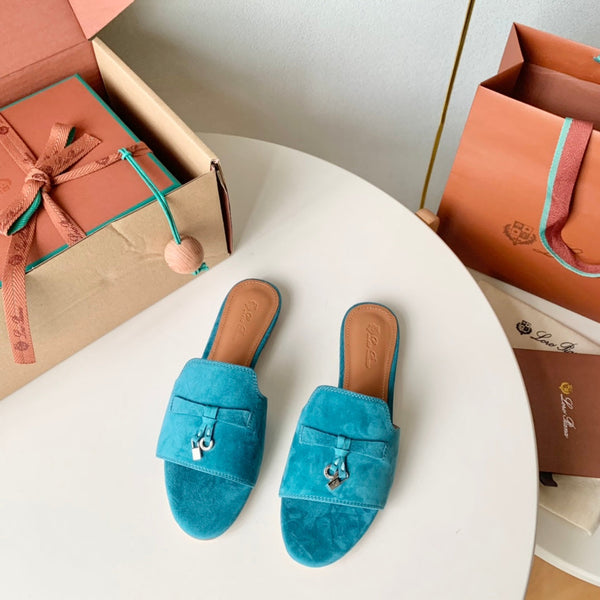 Sandali Summer Charms in pelle scamosciata blu