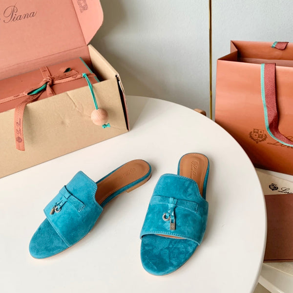 Sandali Summer Charms in pelle scamosciata blu