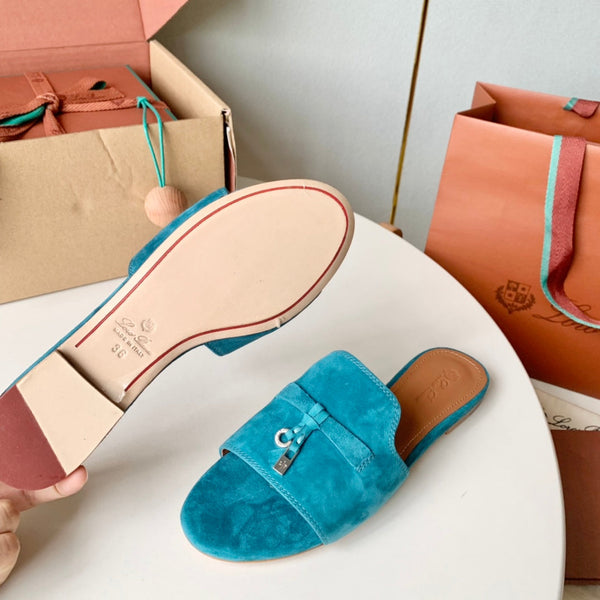 Sandali Summer Charms in pelle scamosciata blu