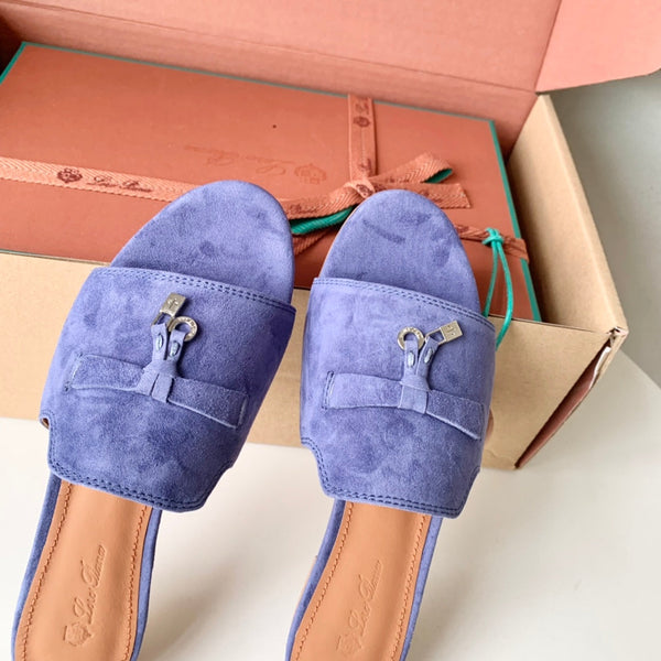 Sandali Summer Charms in pelle scamosciata viola