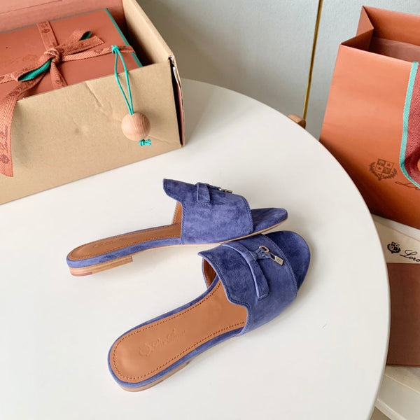 Sandali Summer Charms in pelle scamosciata viola