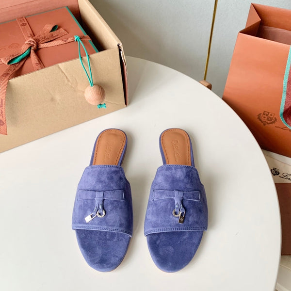 Sandali Summer Charms in pelle scamosciata viola