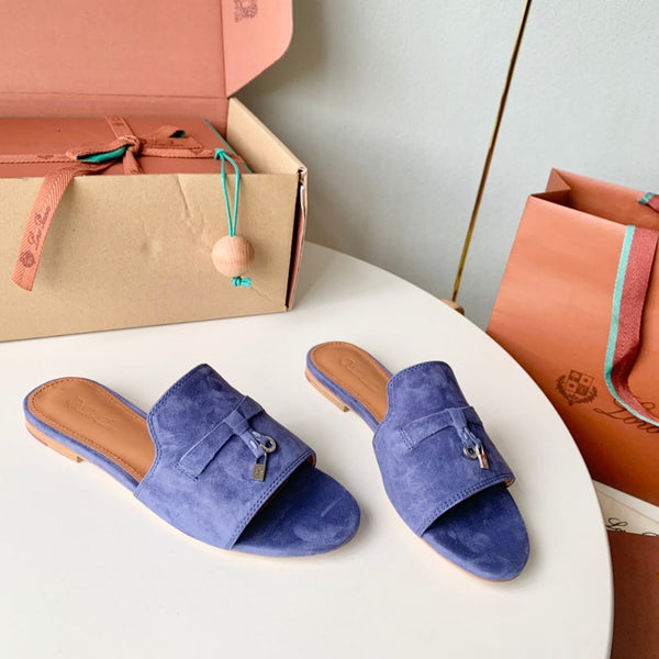 Sandali Summer Charms in pelle scamosciata viola