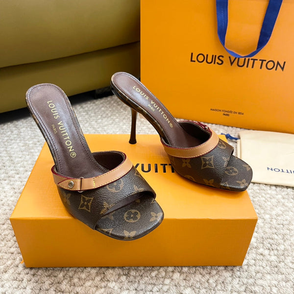 lv neo revival 90 brown beige monogram calfskin