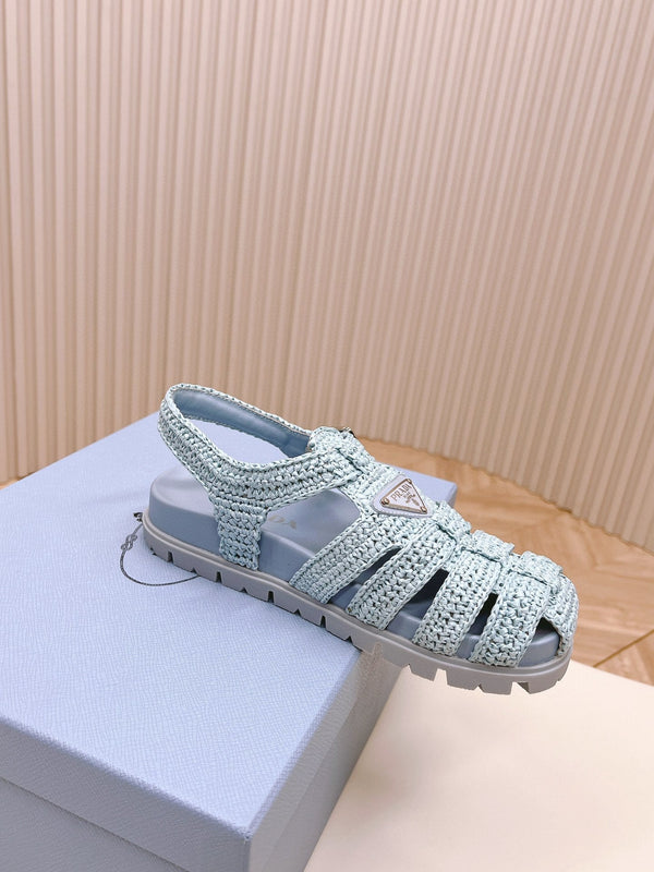 PRA RUBBER FISHERMAN SANDALS SKY LAMBSKIN