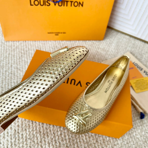 LV Shake Flat Ballerina Yellow Cowhide