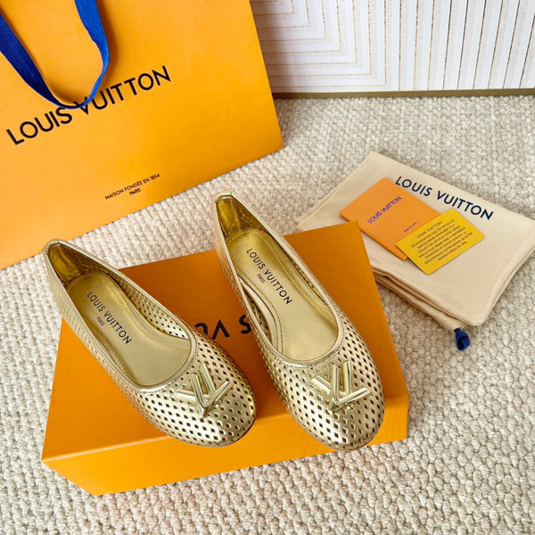 LV Shake Flat Ballerina Yellow Cowhide