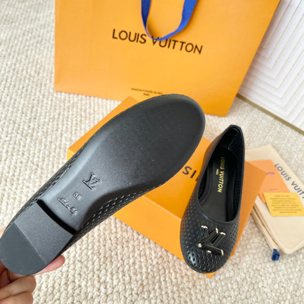 LV Shake Flat Ballerina Black Cowhide