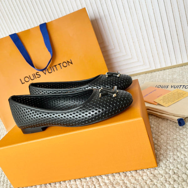 LV Shake Flat Ballerina Black Cowhide