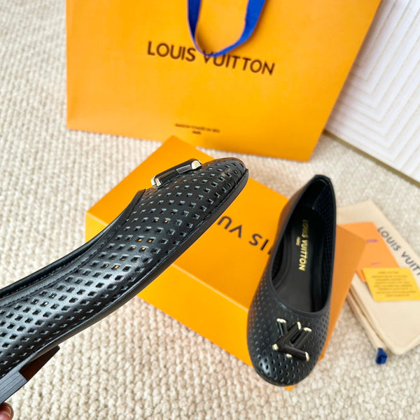 LV Shake Flat Ballerina Black Cowhide