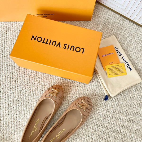 LV Shake Flat Ballerina Beige Cowhide